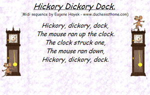 hickory dickory dock the mouse